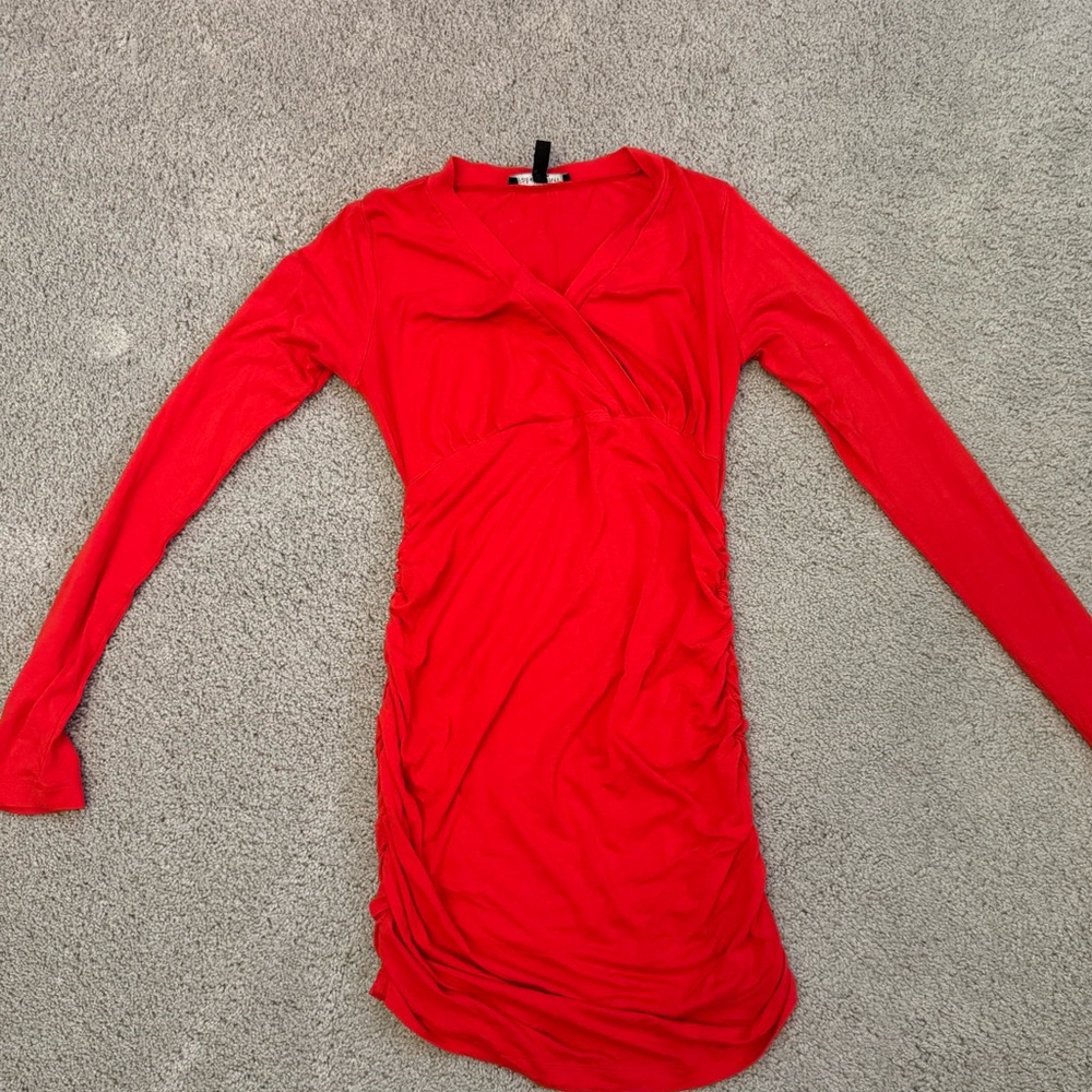 Isabella Oliver Long Sleeve Maternity Top, Red, 0